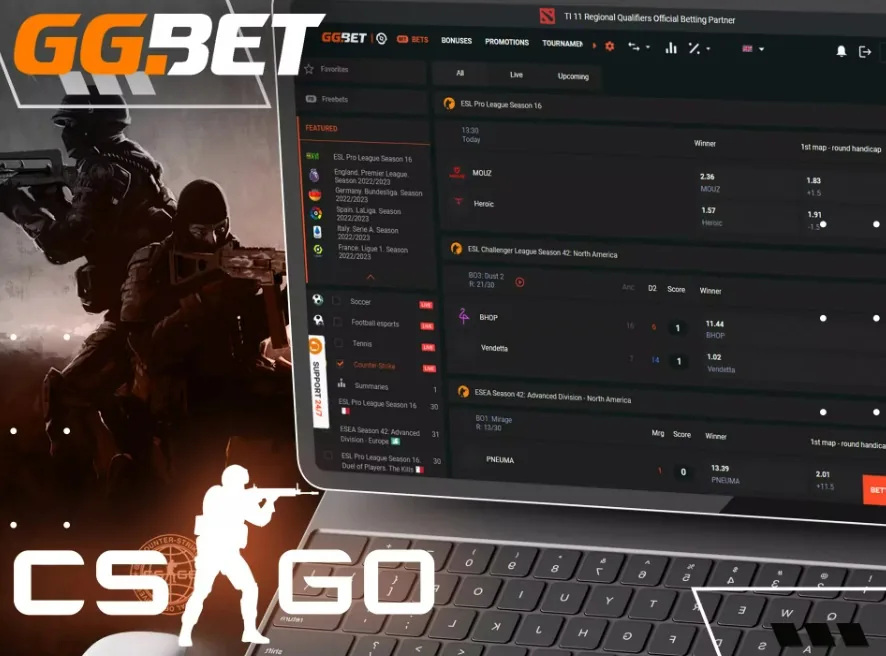 GGbet ставки на кіберспорт CS2 Dota 2